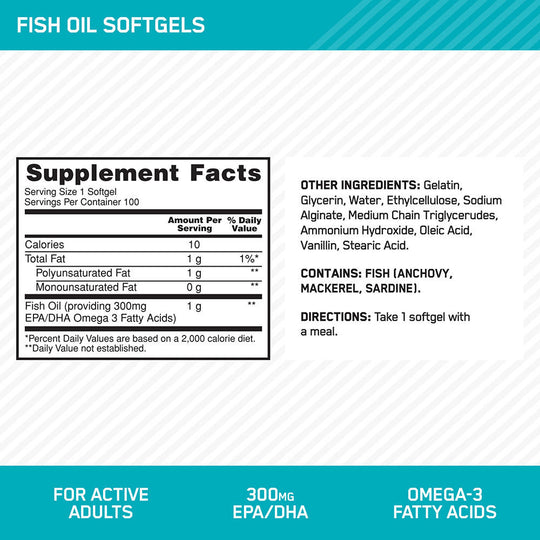 Fish Oil Softgels | Optimum Nutrition US